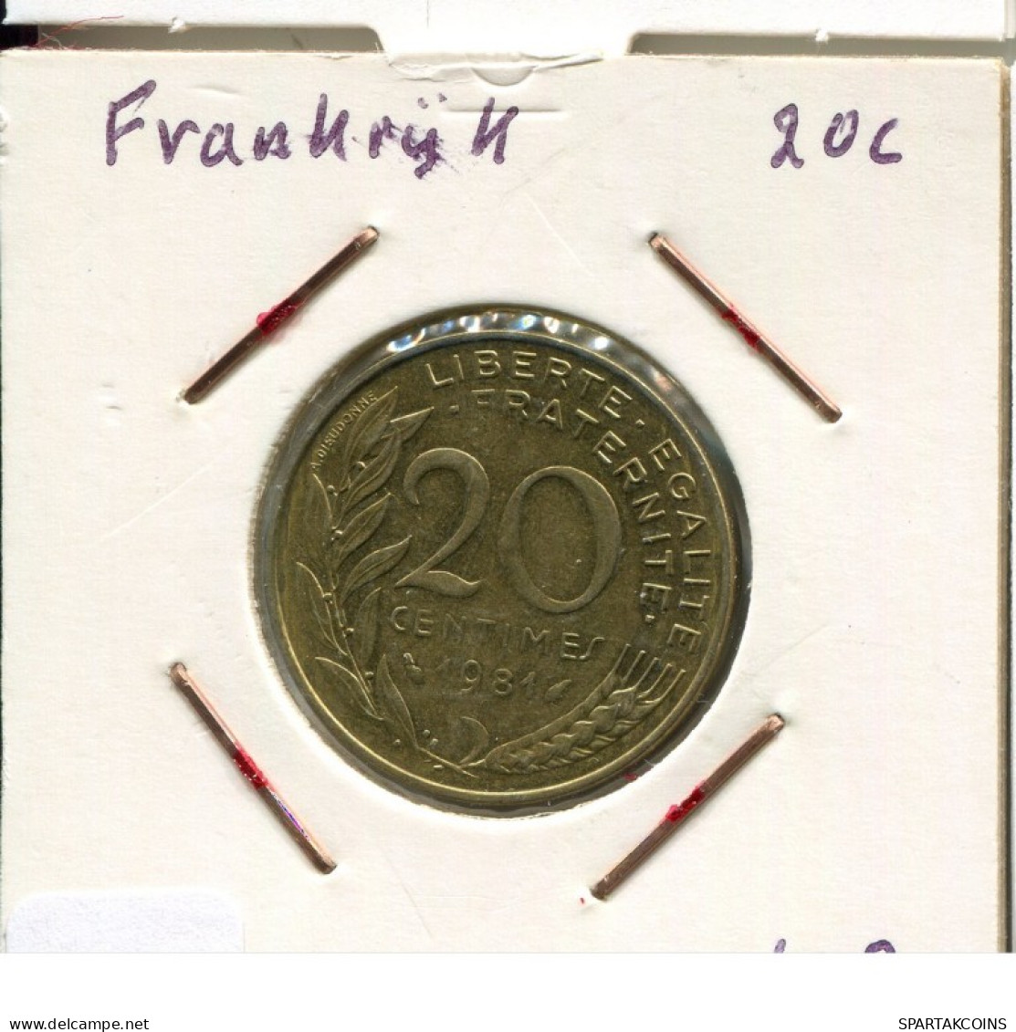 20 CENTIMES 1981 FRANCE Pièce Française #AM862.F.A - 20 Centimes