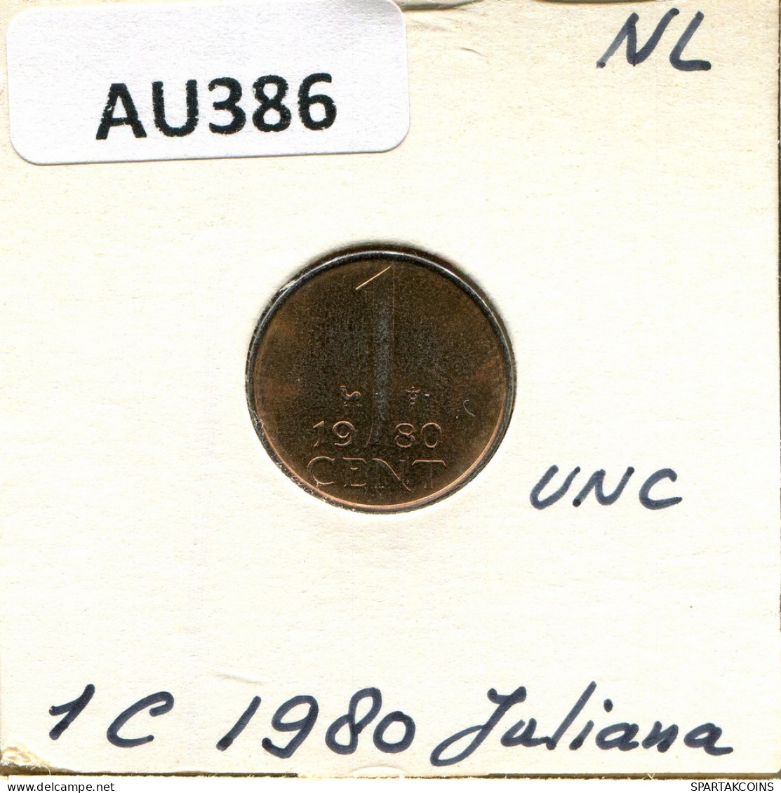 1 CENT 1980 NÉERLANDAIS NETHERLANDS Pièce #AU386.F.A - 1948-1980 : Juliana