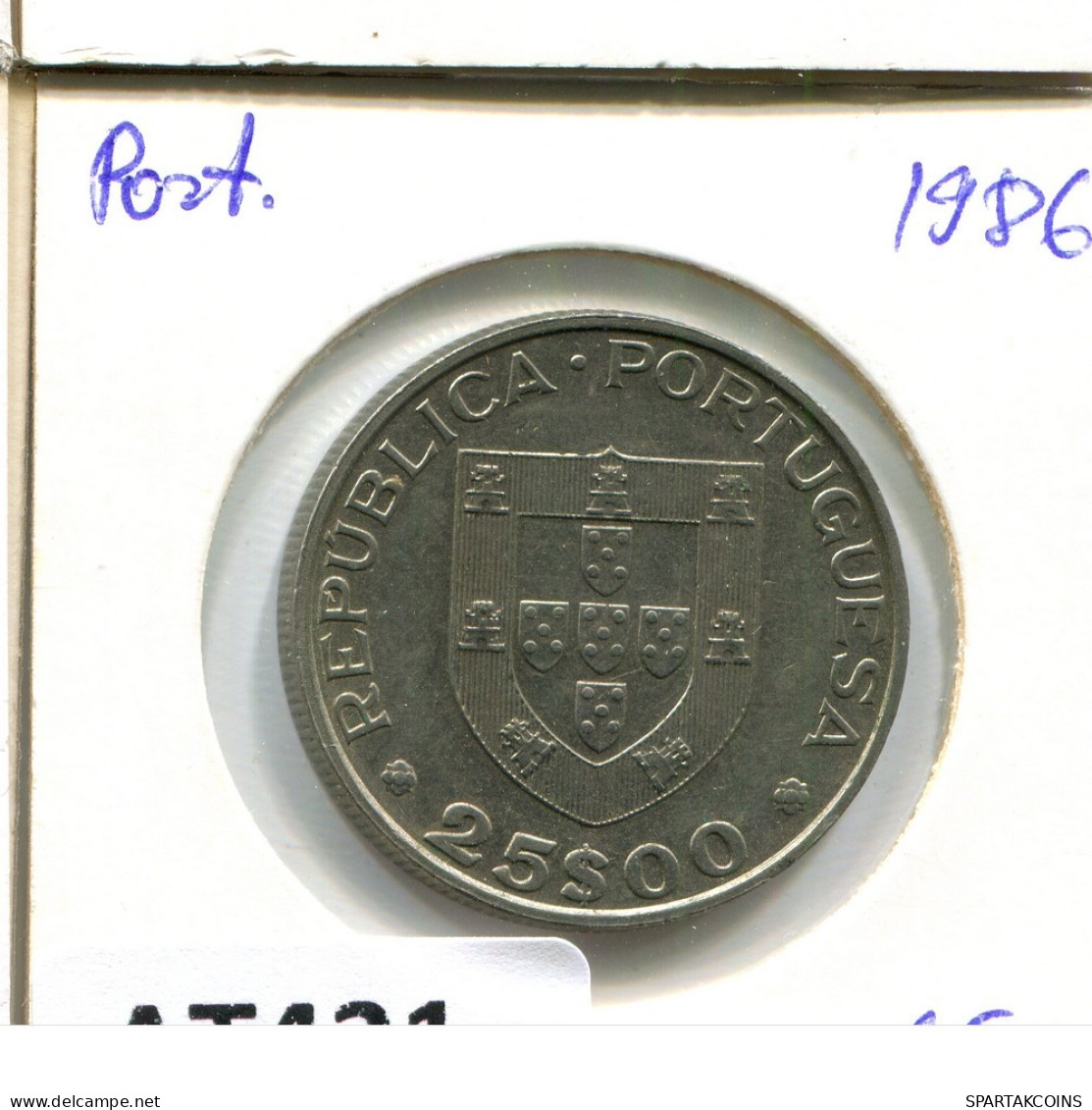 25 ESCUDOS 1986 PORTUGAL Coin #AT421.U.A - Portogallo