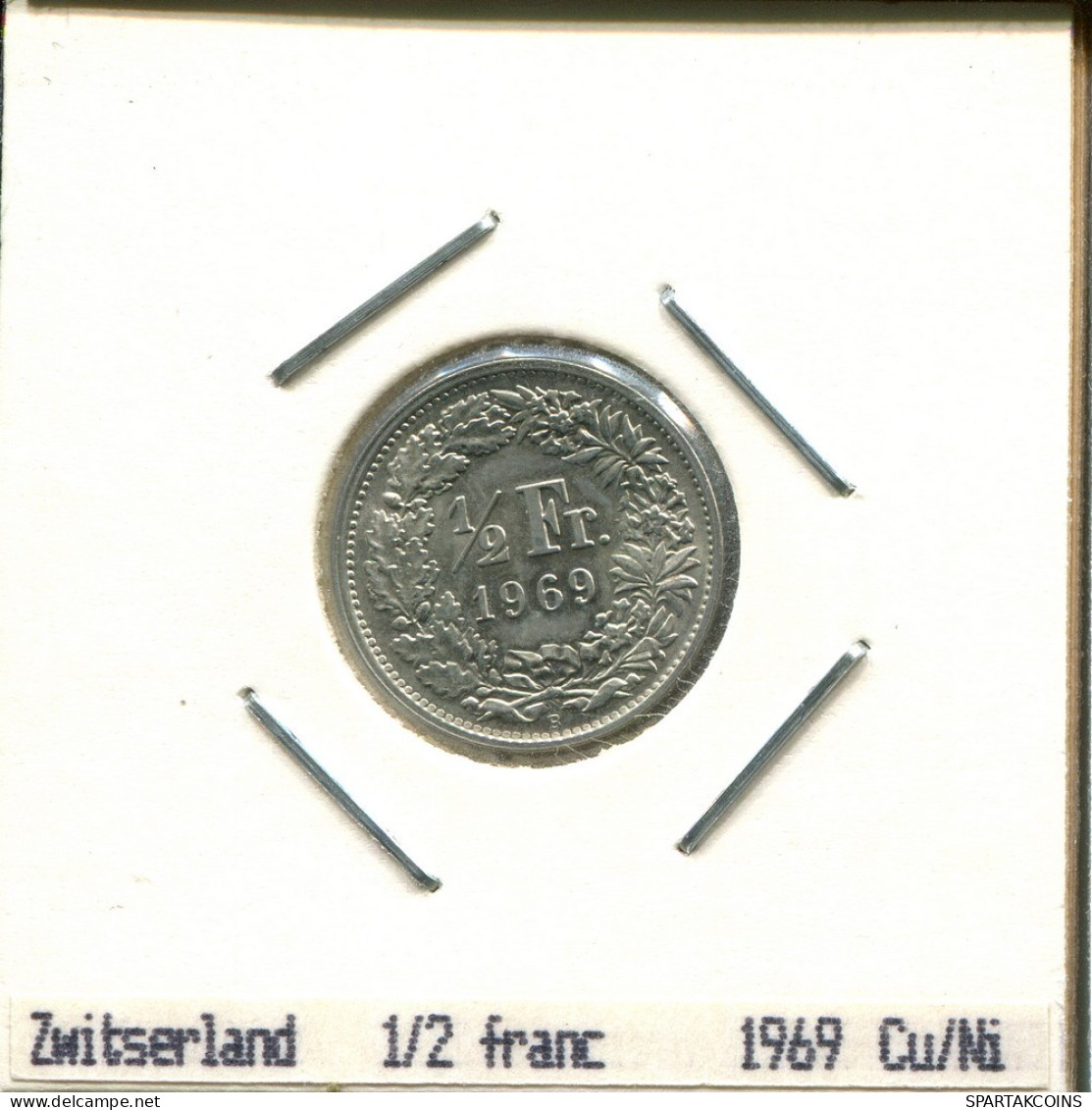 1/2 FRANC 1969 SWITZERLAND Coin #AS487.U.A - Sonstige & Ohne Zuordnung