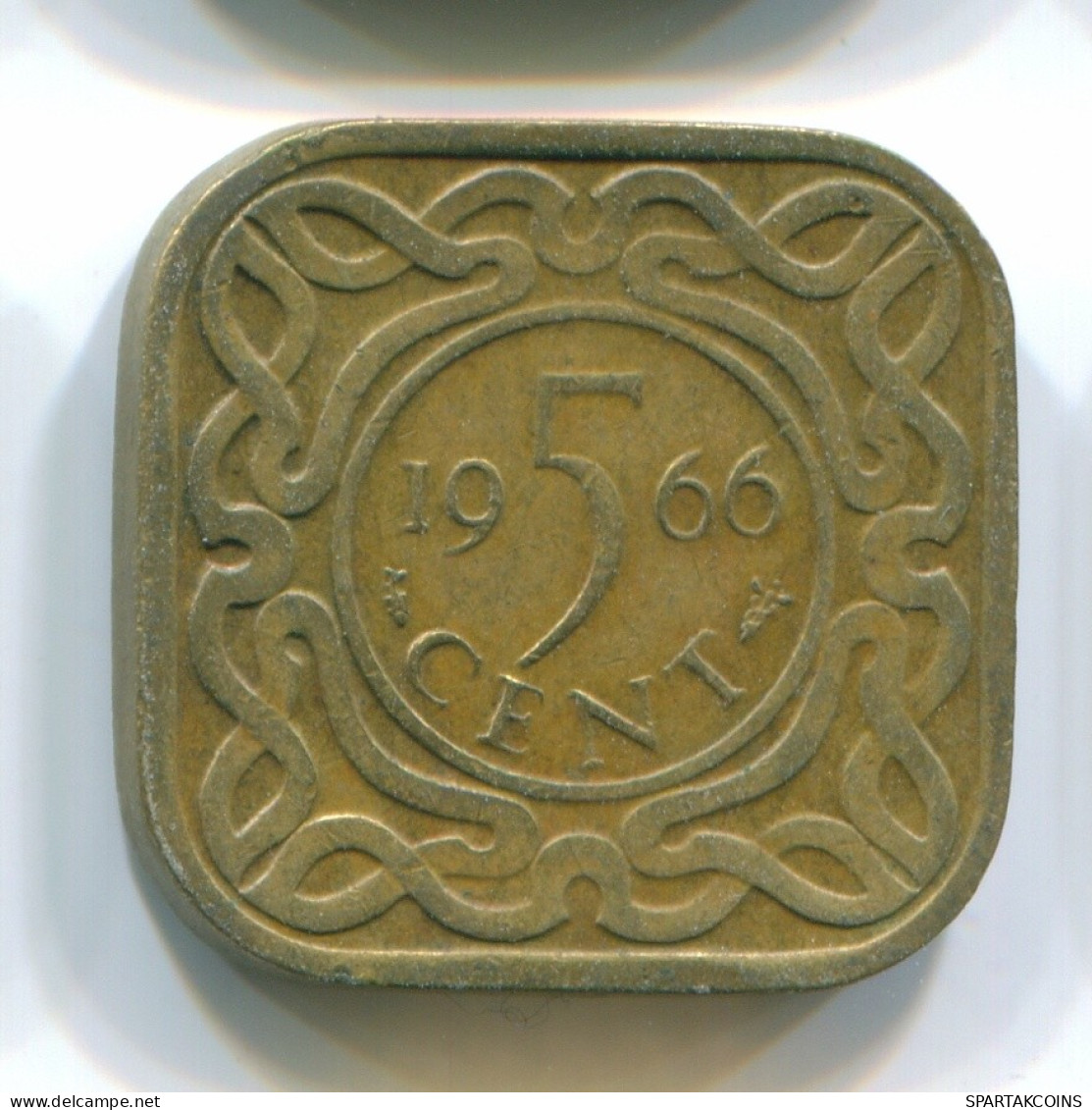 5 CENTS 1966 SURINAM NIEDERLANDE Nickel-Brass Koloniale Münze #S12825.D.A - Surinam 1975 - ...