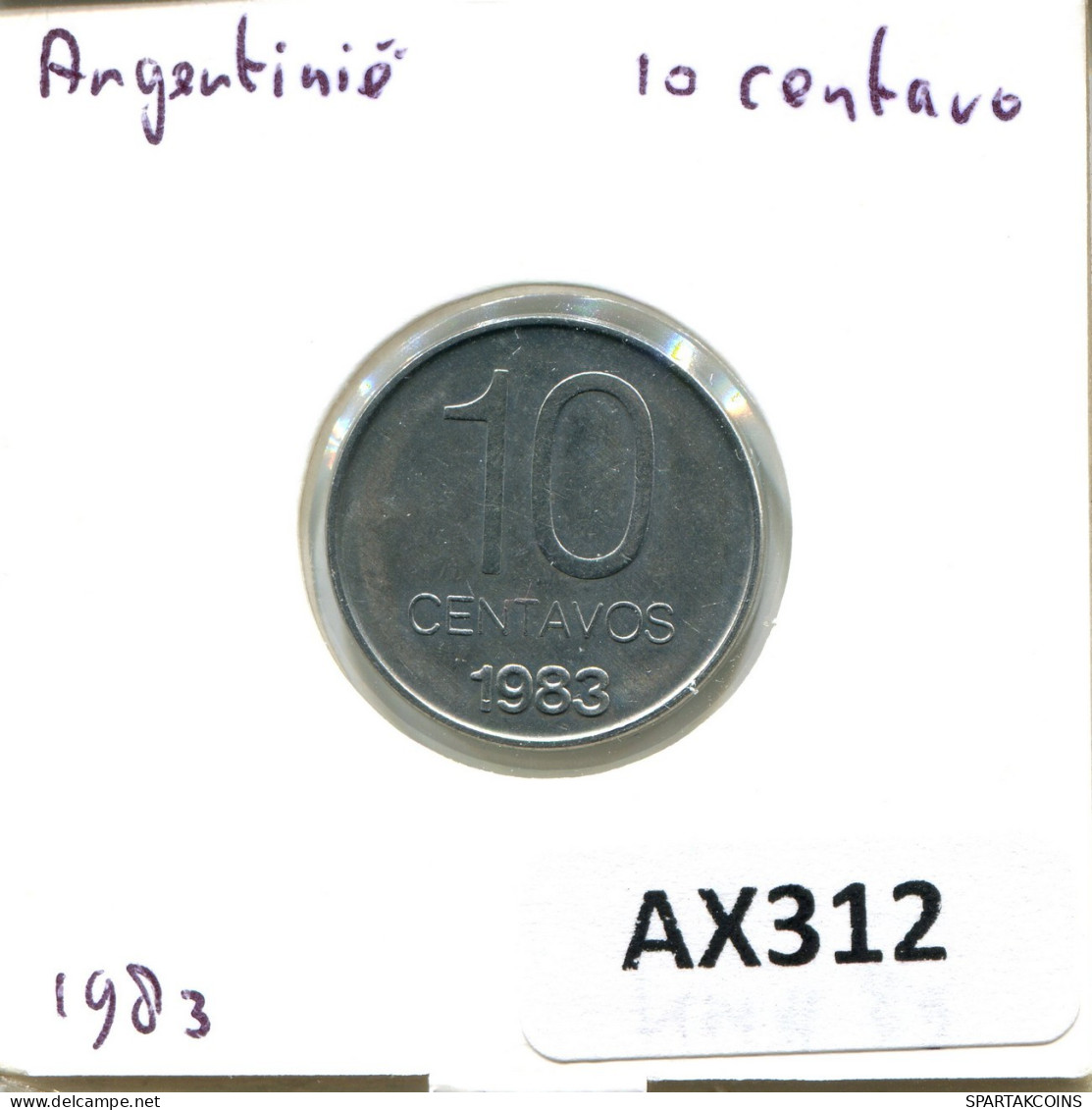 10 CENTAVOS 1983 ARGENTINE ARGENTINA Pièce #AX312.F.A - Argentina