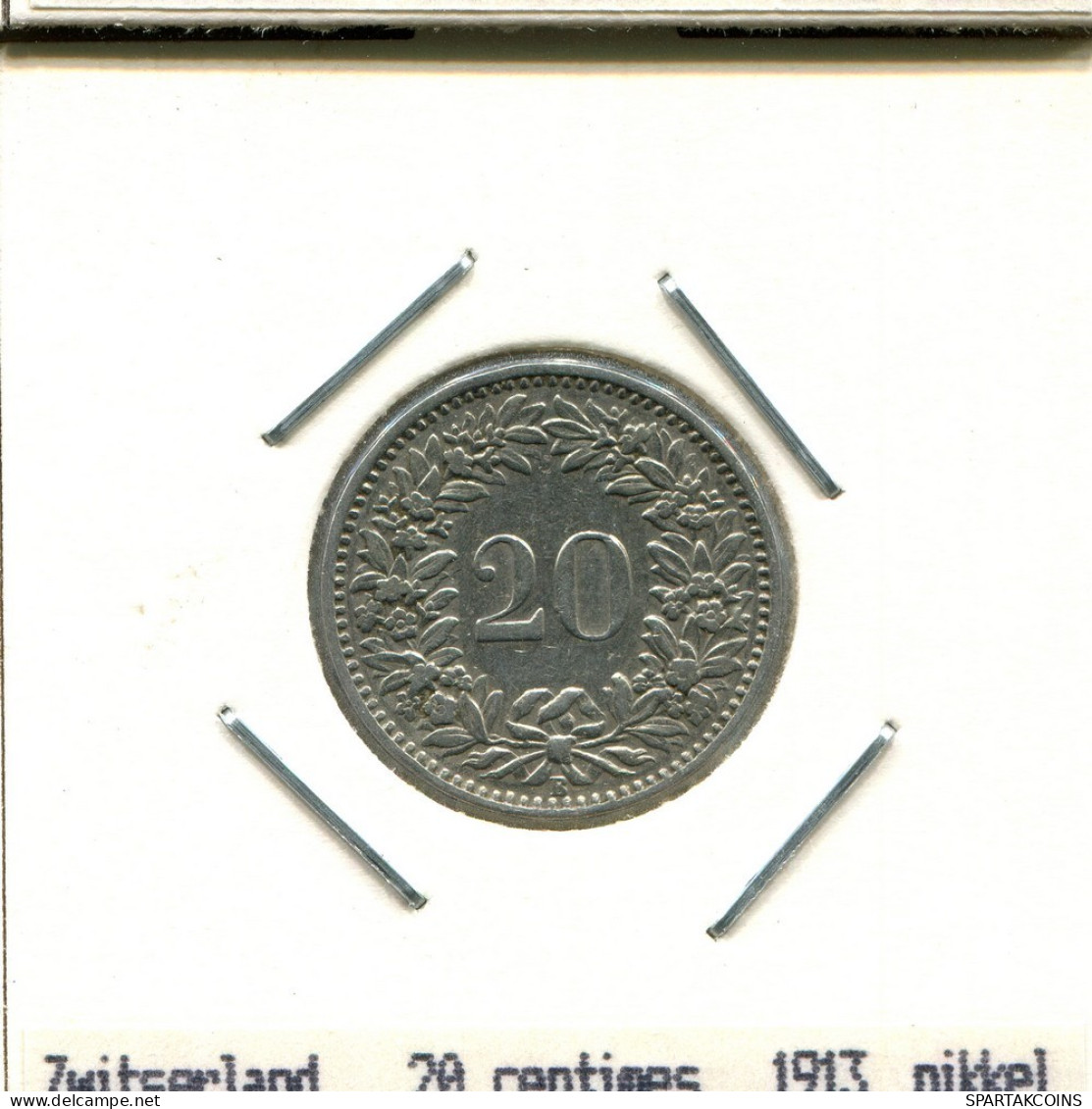 20 RAPPEN 1913 SUIZA SWITZERLAND Moneda #AS478.E.A - Otros & Sin Clasificación