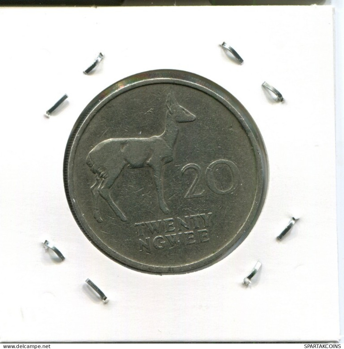 20 NGWEE 1968 ZAMBIA Moneda #AN697.E.A - Sambia