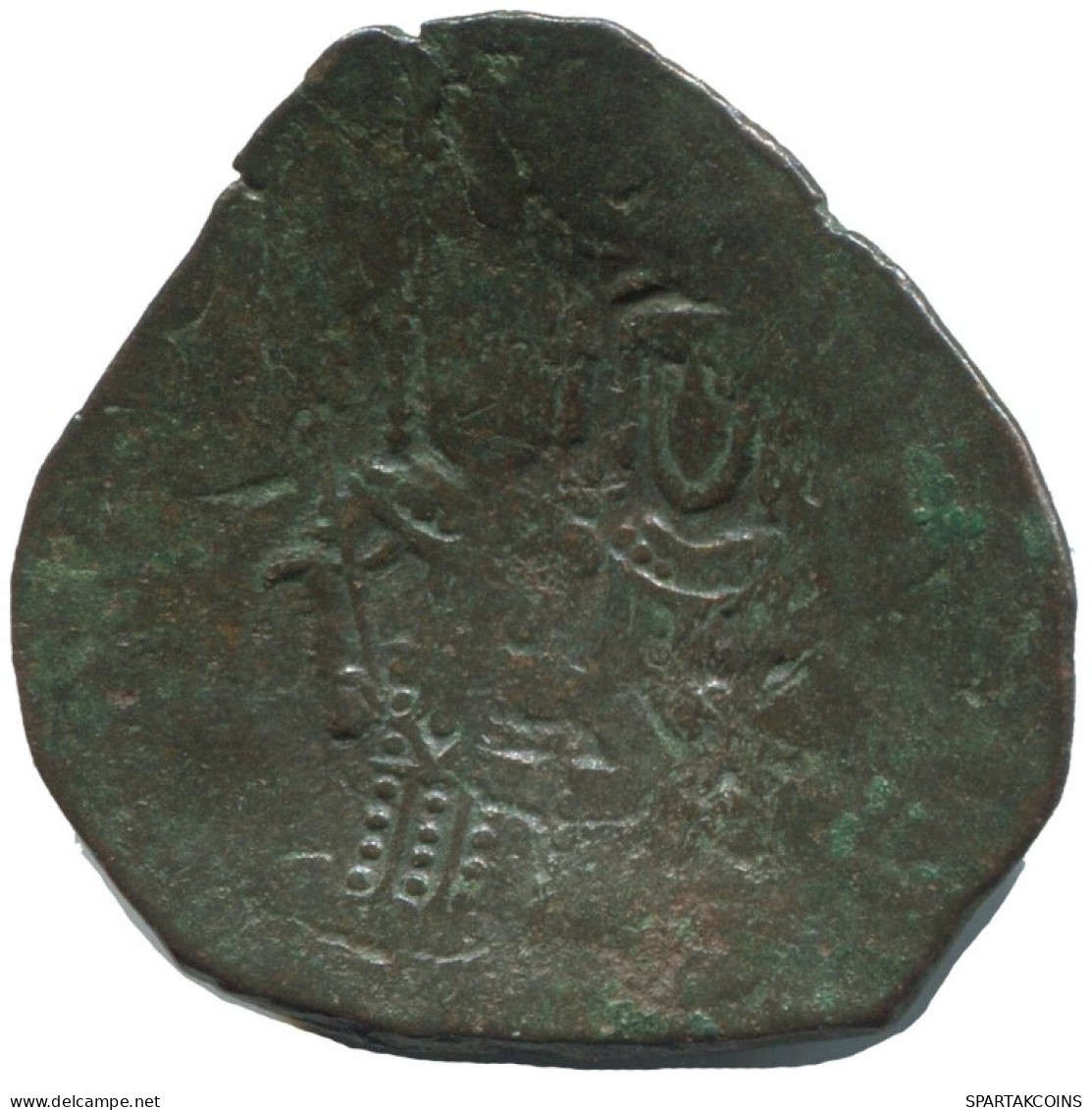Auténtico Original Antiguo BYZANTINE IMPERIO Trachy Moneda 2.1g/24mm #AG574.4.E.A - Byzantium
