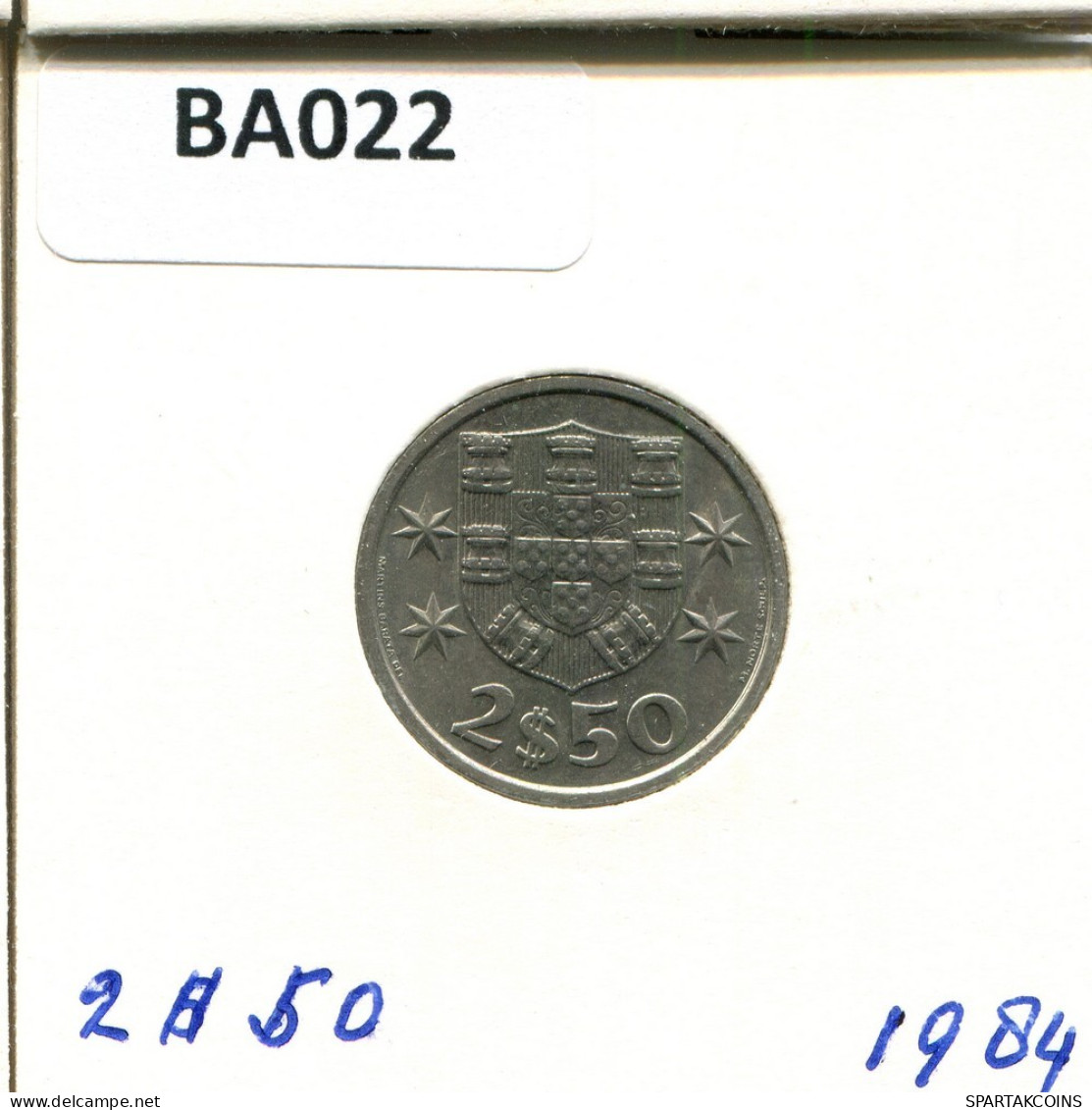 2 $ 50 ESCUDOS 1984 PORTUGAL Coin #BA022.U.A - Portogallo