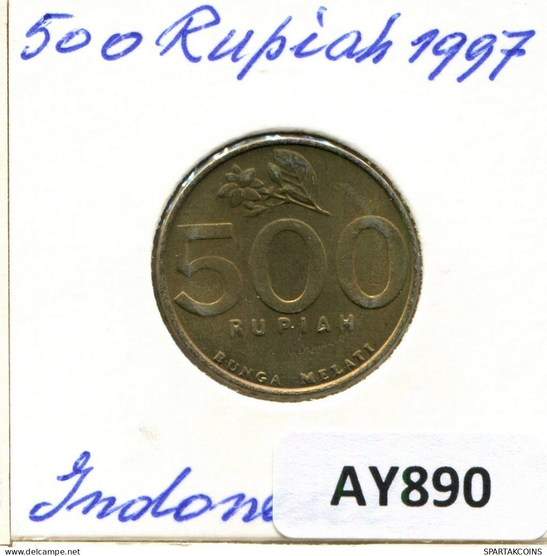 500 RUPIAH 1997 INDONÉSIE INDONESIA Pièce #AY890.F.A - Indonesia