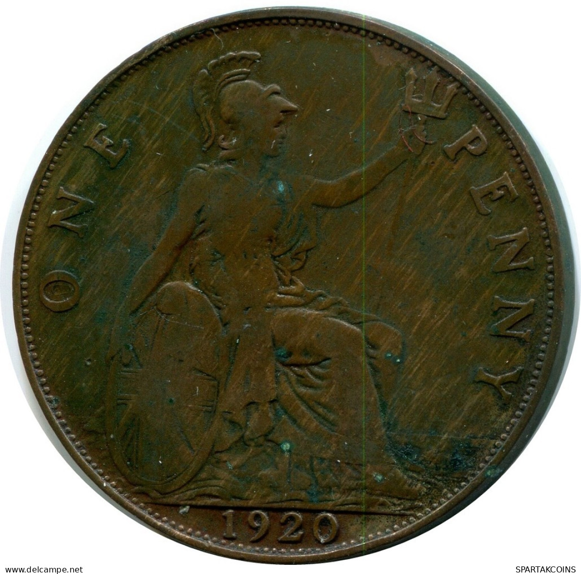 PENNY 1920 UK GRANDE-BRETAGNE GREAT BRITAIN Pièce #AX073.F.A - D. 1 Penny