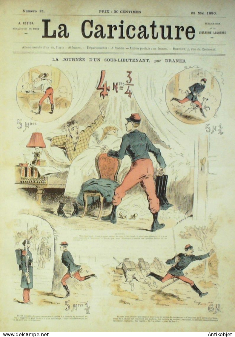 La Caricature 1880 N°  21 Journée D'un Sous-Lieutenant Draner Trick Morland - Riviste - Ante 1900