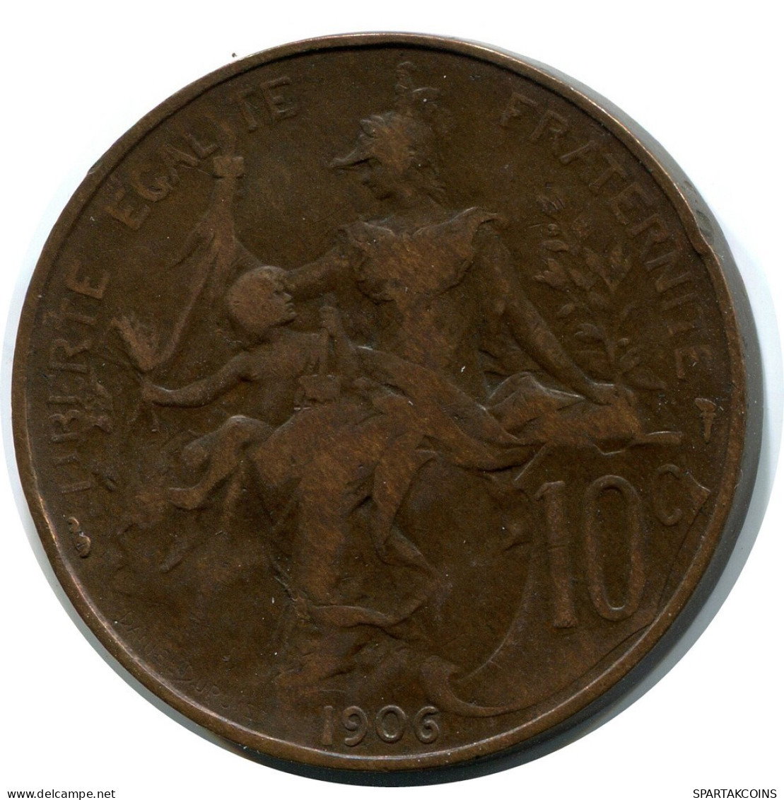 10 CENTIMES 1906 FRANCE Coin #AZ849.U.A - 10 Centimes