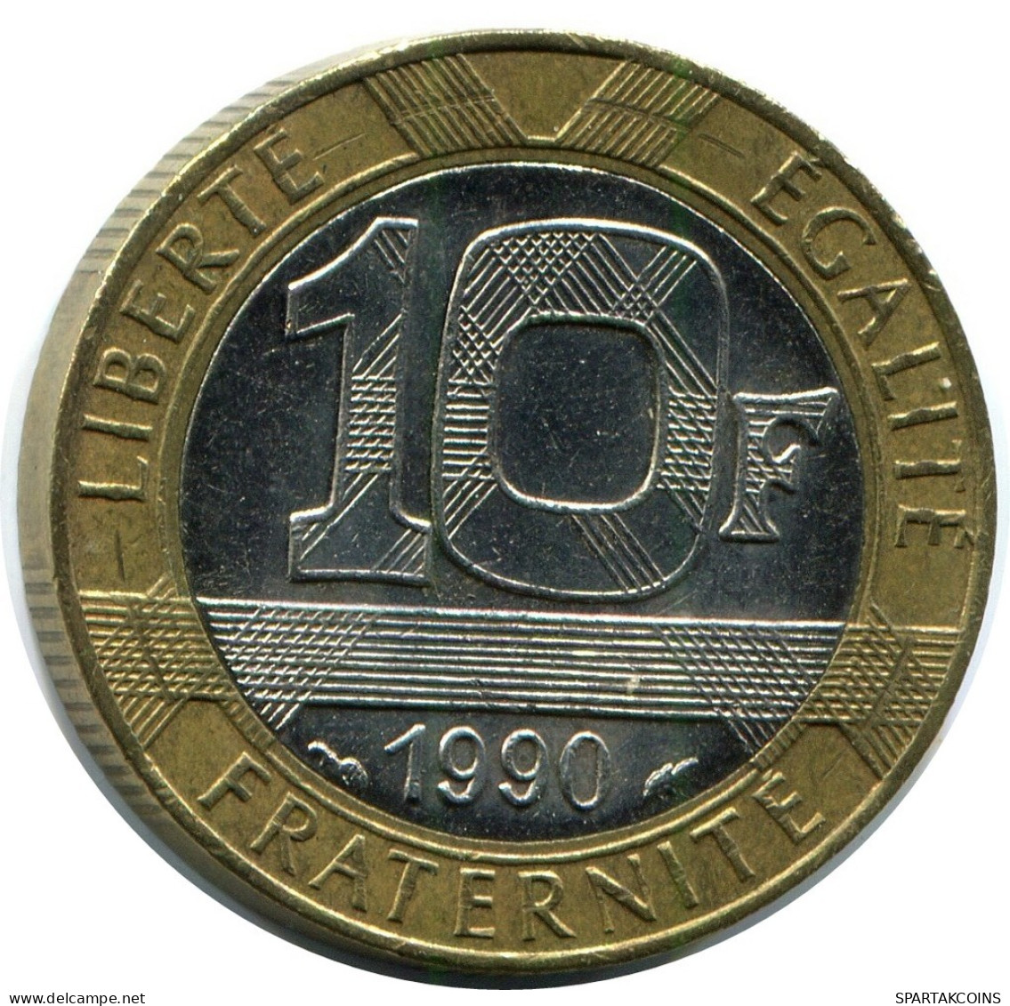 10 FRANCS 1990 FRANCE Coin BIMETALLIC #AZ413.U.A - 10 Francs