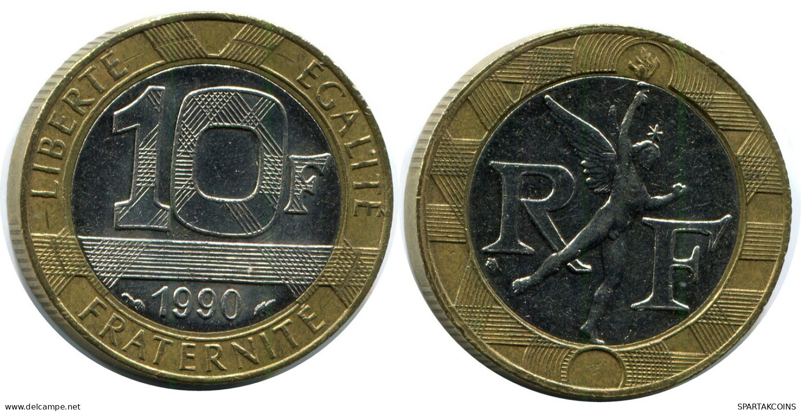 10 FRANCS 1990 FRANCE Coin BIMETALLIC #AZ413.U.A - 10 Francs