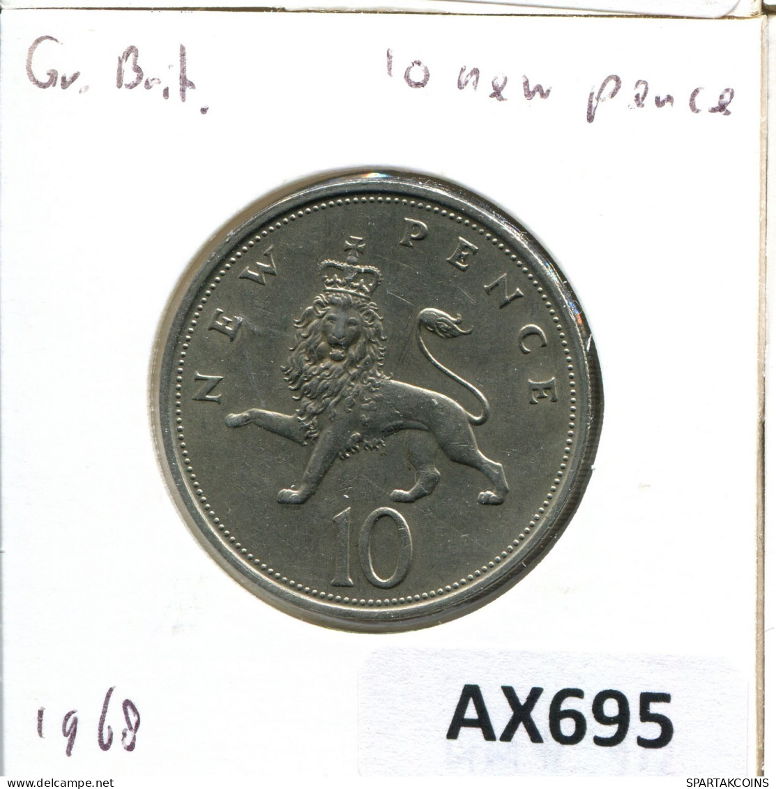 10 NEW PENCE 1968 UK GREAT BRITAIN Coin #AX695.U.A - Other & Unclassified
