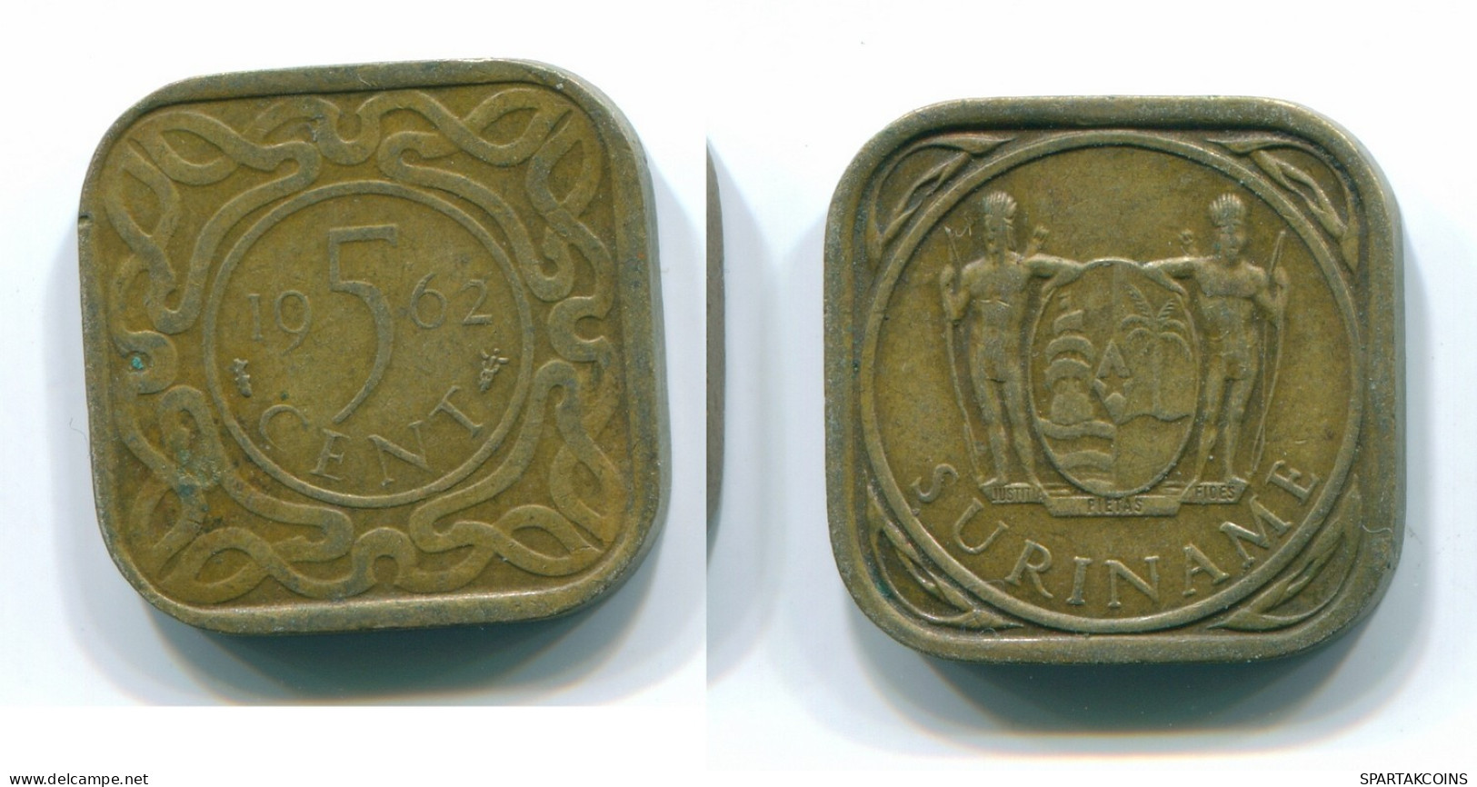 5 CENTS 1962 SURINAM NIEDERLANDE Nickel-Brass Koloniale Münze #S12650.D.A - Surinam 1975 - ...