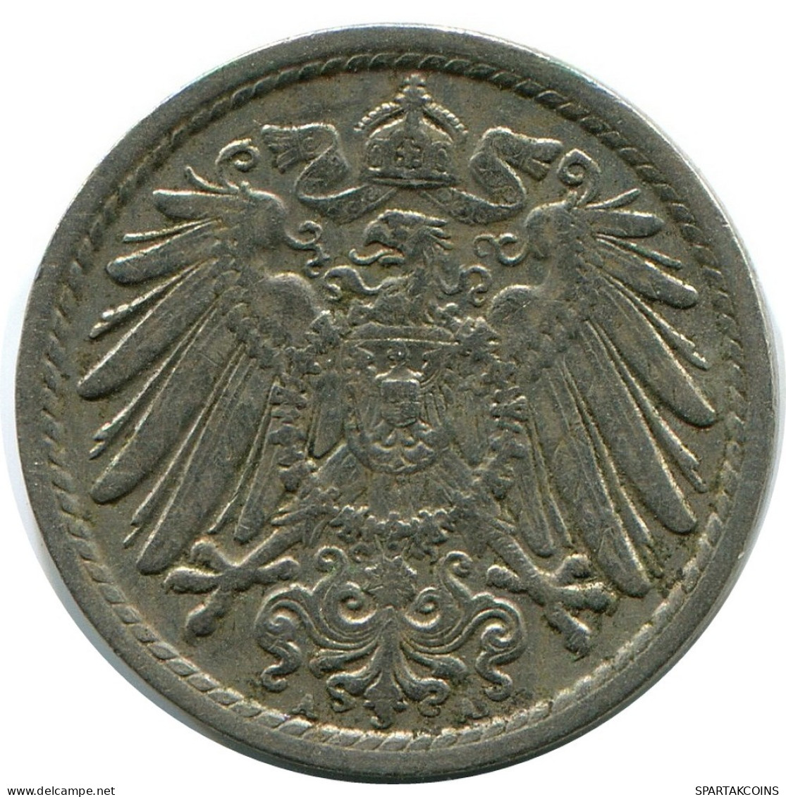 5 PFENNIG 1908 A GERMANY Coin #DB151.U.A - 5 Pfennig