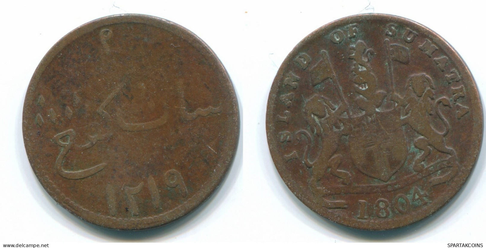 1 KEPING 1804 SUMATRA BRITISH EAST INDIES Copper Koloniale Münze #S11749.D.A - Inde