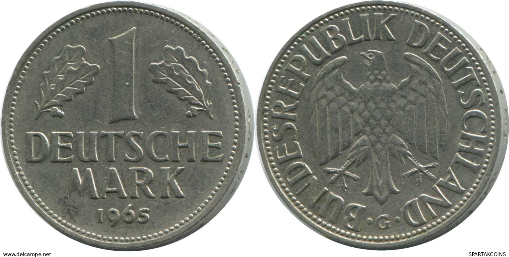 1 MARK 1965 G WEST & UNIFIED GERMANY Coin #DE10403.5.U.A - 1 Mark