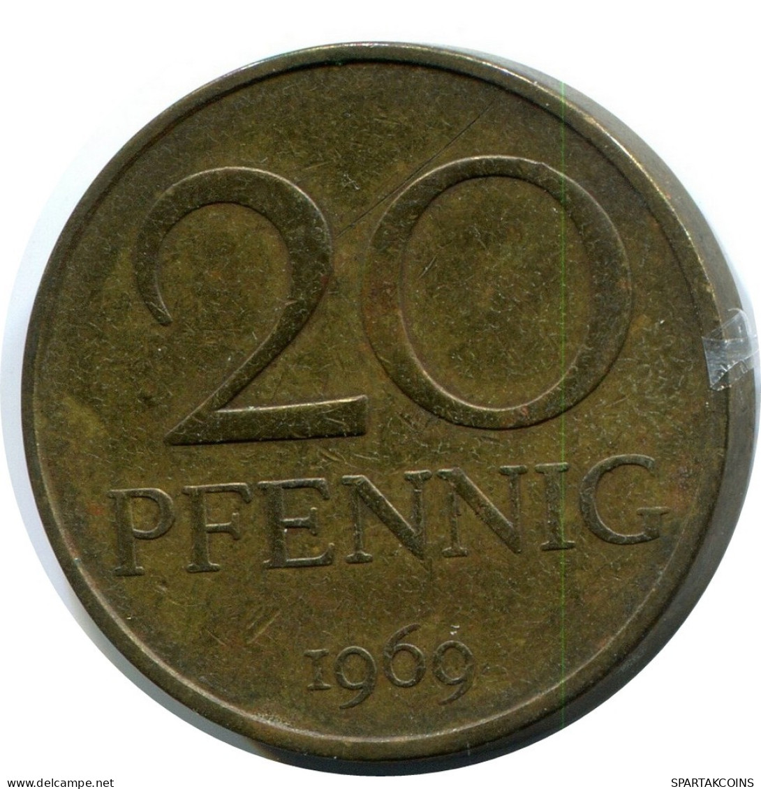 20 PFENNIG 1969 DDR EAST DEUTSCHLAND Münze GERMANY #DB101.D.A - 20 Pfennig
