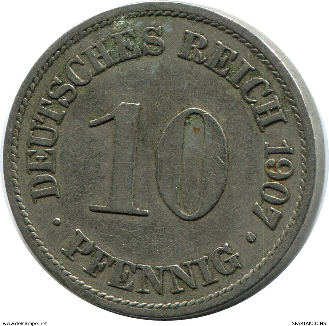 10 PFENNIG 1907 A ALEMANIA Moneda GERMANY #DB316.E.A - 10 Pfennig
