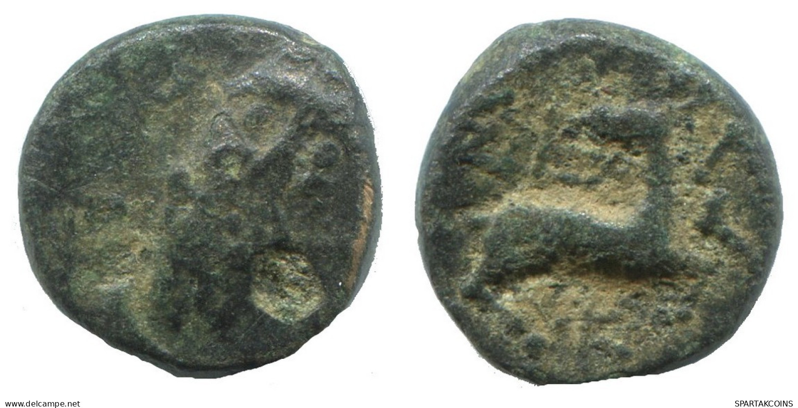 DEER Authentic Original Ancient GREEK Coin 2.3g/12mm #NNN1487.9.U.A - Grecques