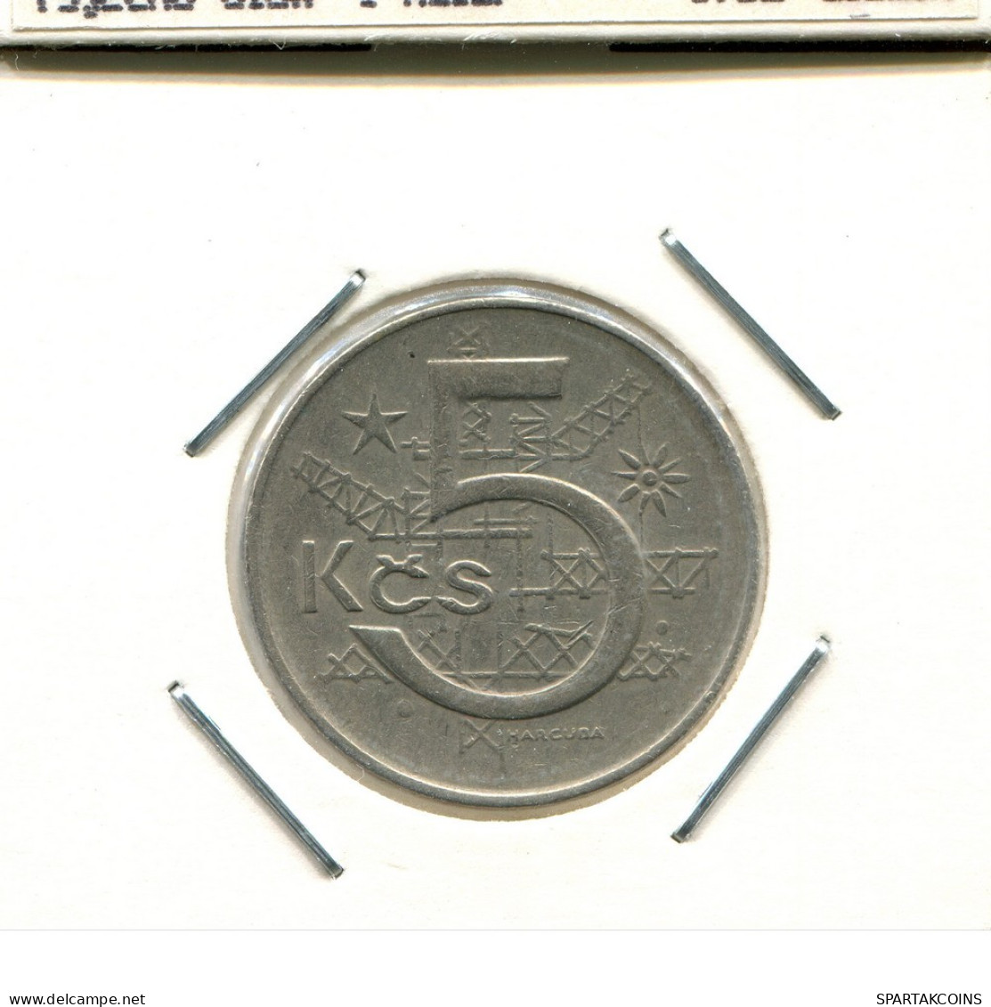 5 KORUN 1974 CHECOSLOVAQUIA CZECHOESLOVAQUIA SLOVAKIA Moneda #AS527.E.A - Cecoslovacchia