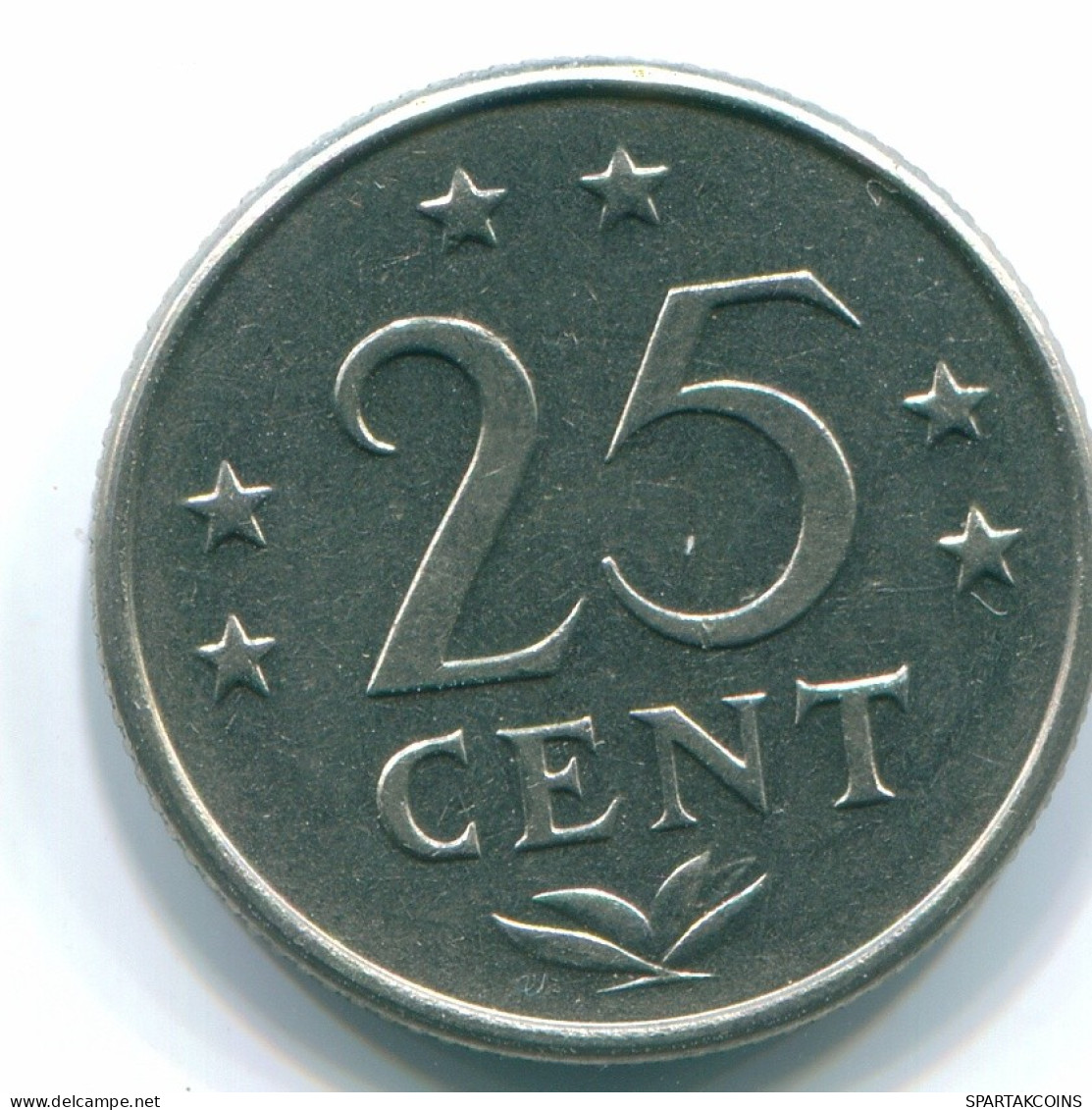 25 CENTS 1970 NETHERLANDS ANTILLES Nickel Colonial Coin #S11450.U.A - Nederlandse Antillen