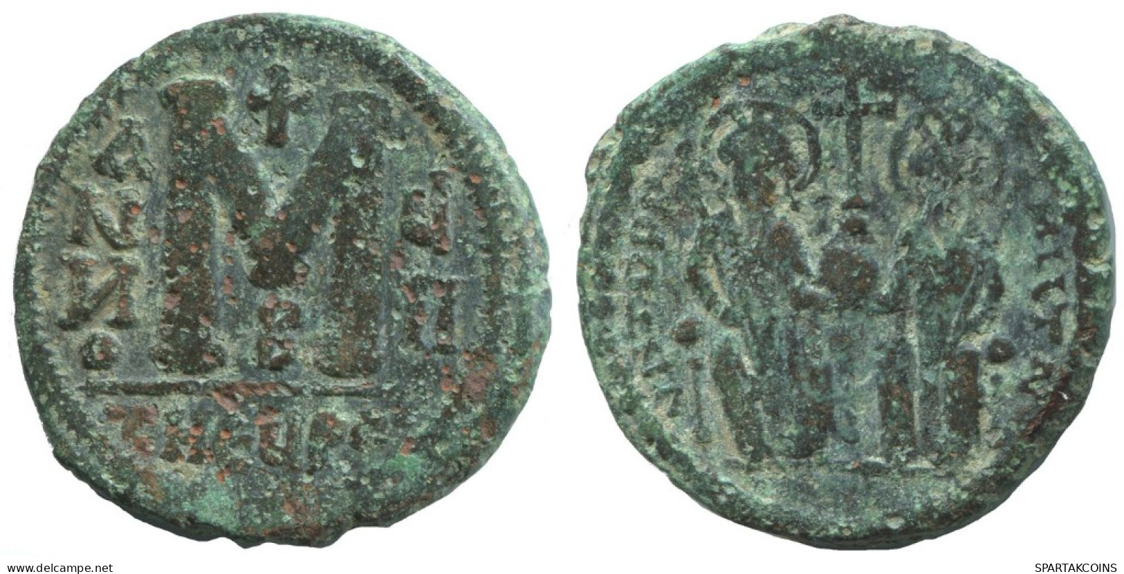 FLAVIUS JUSTINUS II FOLLIS Antique BYZANTIN Pièce 13.2g/31mm #AA485.19.F.A - Byzantium
