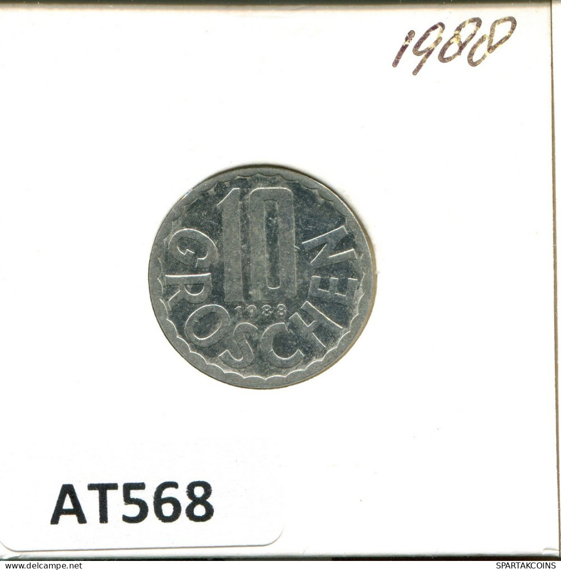 10 GROSCHEN 1988 AUSTRIA Coin #AT568.U.A - Autriche