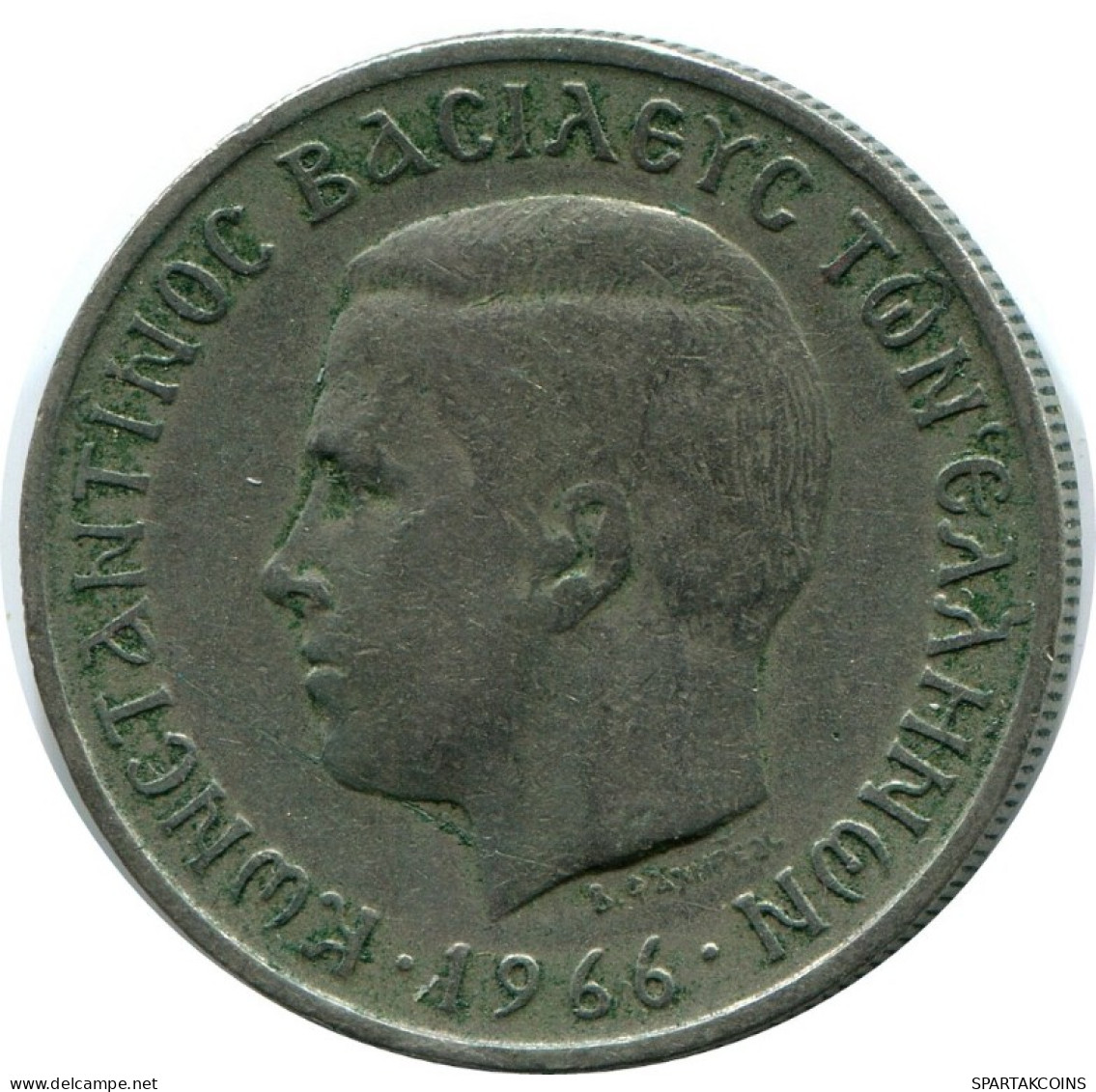 2 DRACHMES 1966 GREECE Coin Constantine II #AH716.U.A - Grecia