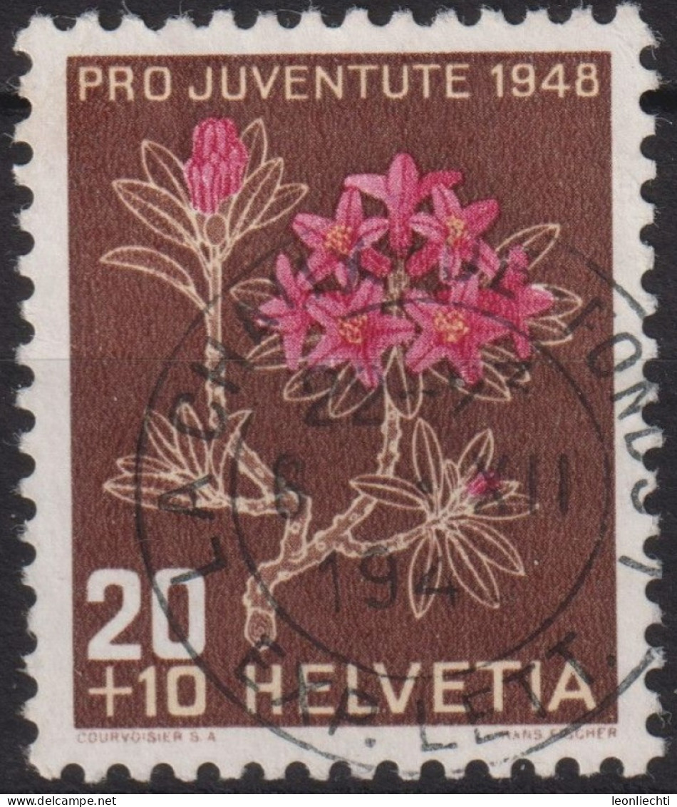 1948 Schweiz Pro Juventute ° Mi:CH 516, Yt:CH 469, Zum:CH J127, Alpenrose - Used Stamps