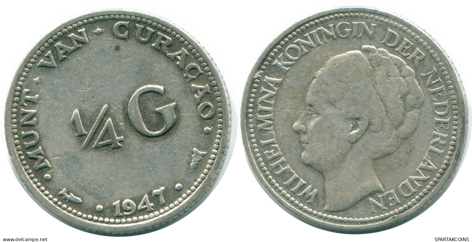 1/4 GULDEN 1947 CURACAO NEERLANDÉS NETHERLANDS PLATA Colonial #NL10773.4.E.A - Curaçao