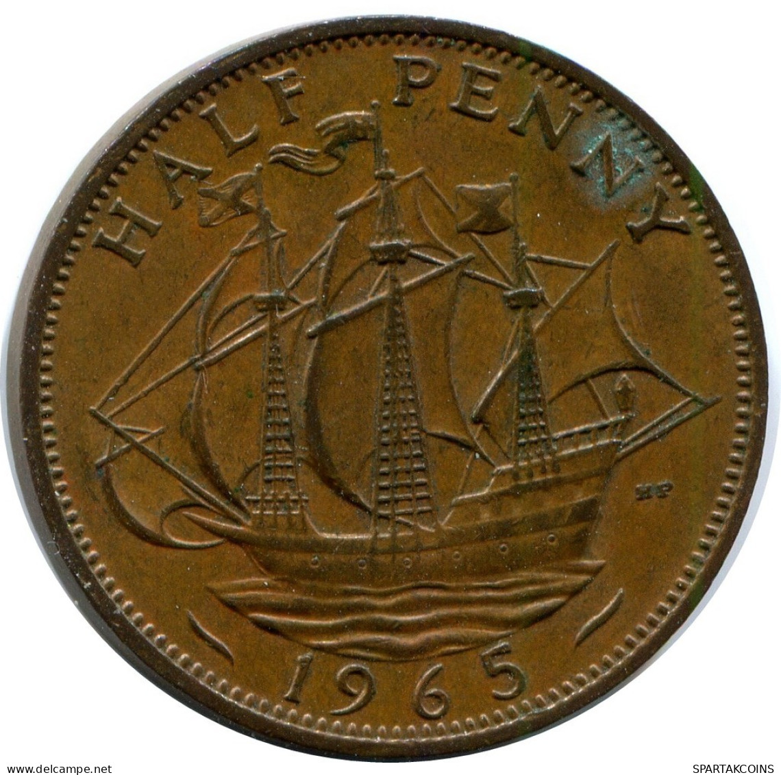 HALF PENNY 1965 UK GBAN BRETAÑA GREAT BRITAIN Moneda #BA994.E.A - C. 1/2 Penny