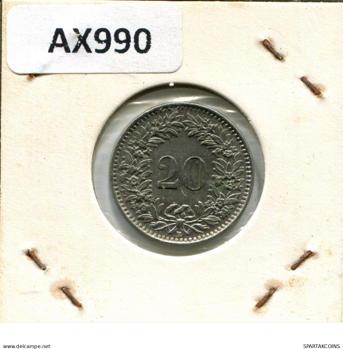 20 RAPPEN 1964 B SUISSE SWITZERLAND Pièce #AX990.3.F.A - Other & Unclassified