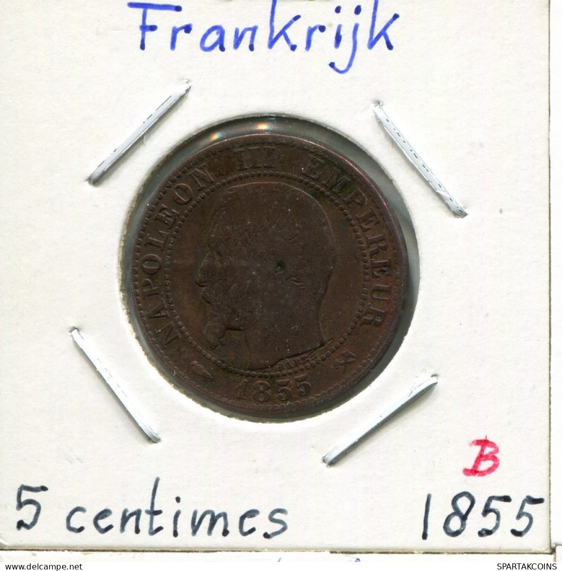 2 CENTIMES 1855 B FRANCE Pièce Napoleon III Imperator #AK991.F.A - 2 Centimes