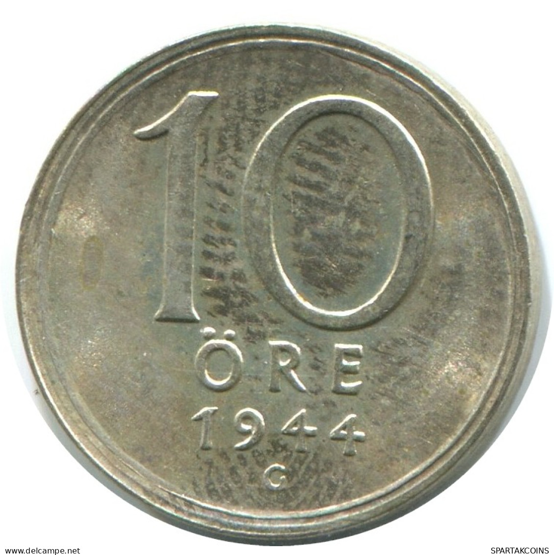 10 ORE 1944 SUECIA SWEDEN PLATA Moneda #AD034.2.E.A - Svezia