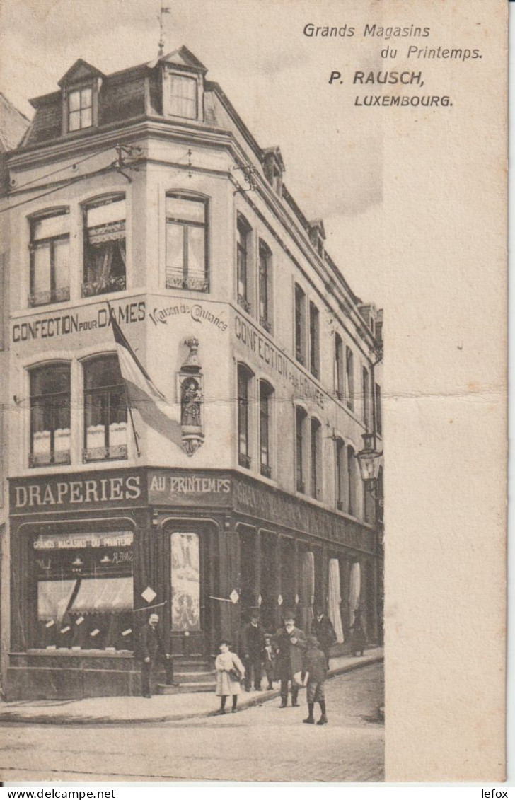 LUXEMBOURG GRANDS MAGASINS DU PRINTEMPS P RAUSCH CARTE PLIE MAIS RARE - Luxemburg - Town