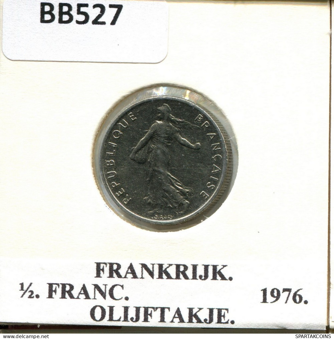 1/2 FRANC 1976 FRANCE Pièce #BB527.F.A - 1/2 Franc