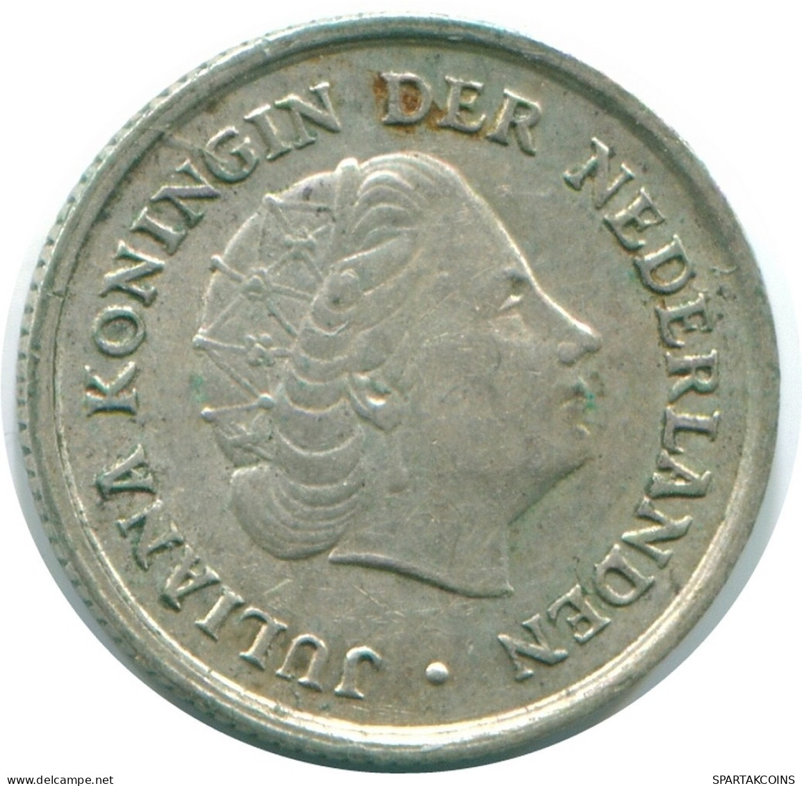 1/10 GULDEN 1966 NIEDERLÄNDISCHE ANTILLEN SILBER Koloniale Münze #NL12832.3.D.A - Netherlands Antilles