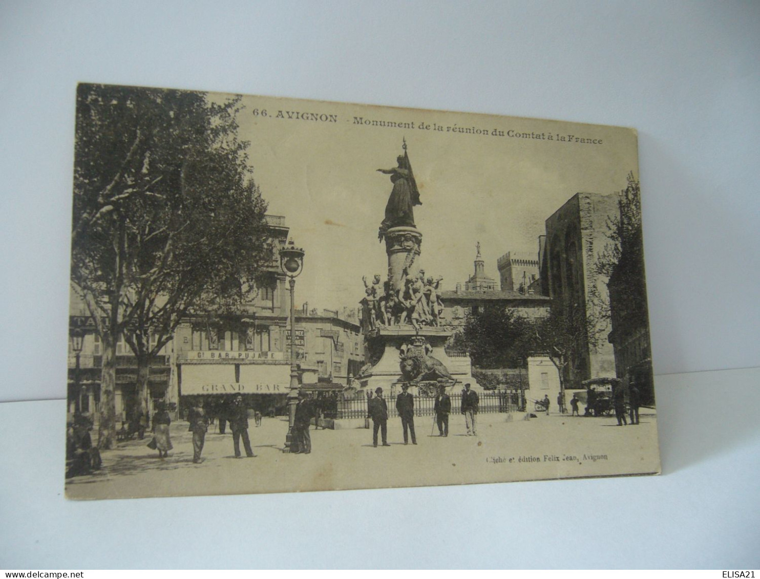 AVIGNON   84 VAUCLUSE MONUMENT DE LA REUNION DU COMTAT A LA FRANCE CPA 1913 - Avignon