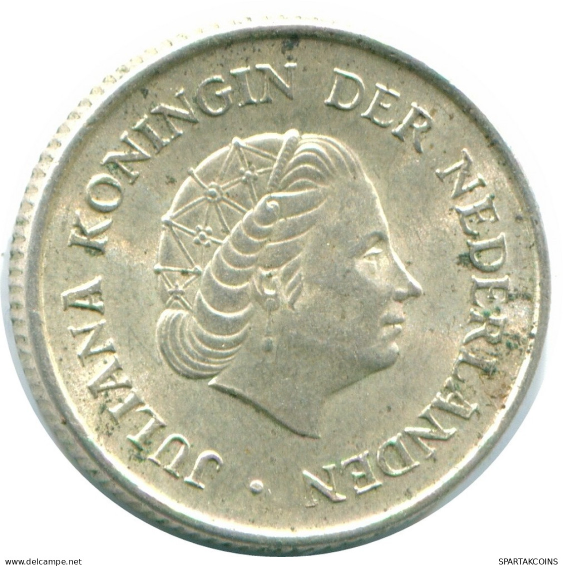 1/4 GULDEN 1965 ANTILLAS NEERLANDESAS PLATA Colonial Moneda #NL11290.4.E.A - Netherlands Antilles