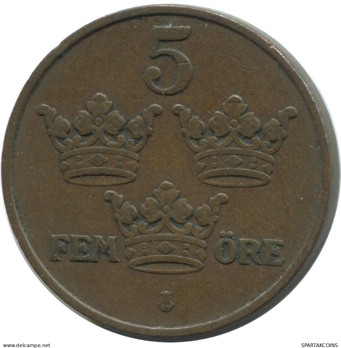 5 ORE 1909 SUECIA SWEDEN Moneda #AC431.2.E.A - Sweden