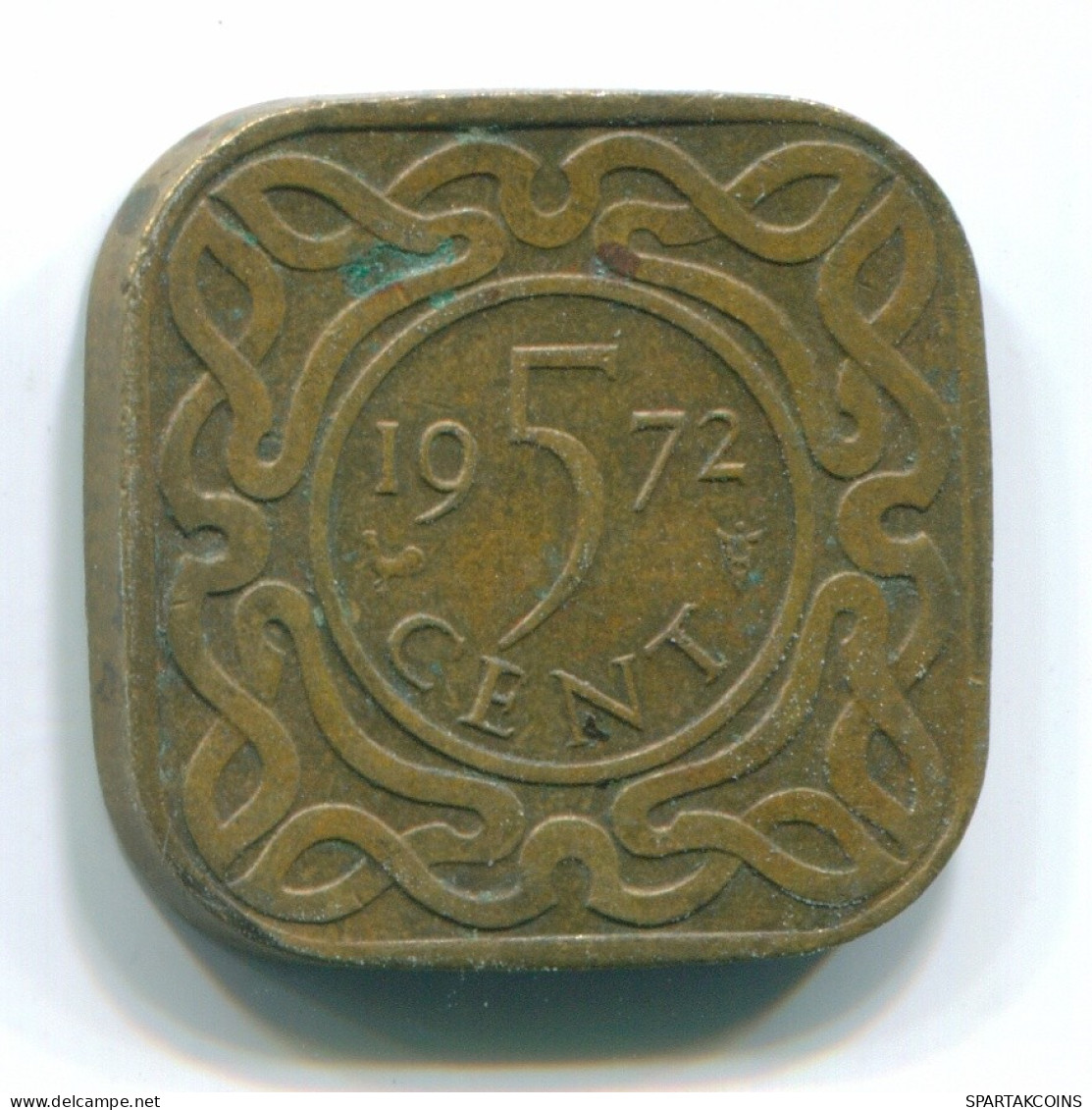 5 CENTS 1972 SURINAM NIEDERLANDE Nickel-Brass Koloniale Münze #S13015.D.A - Surinam 1975 - ...