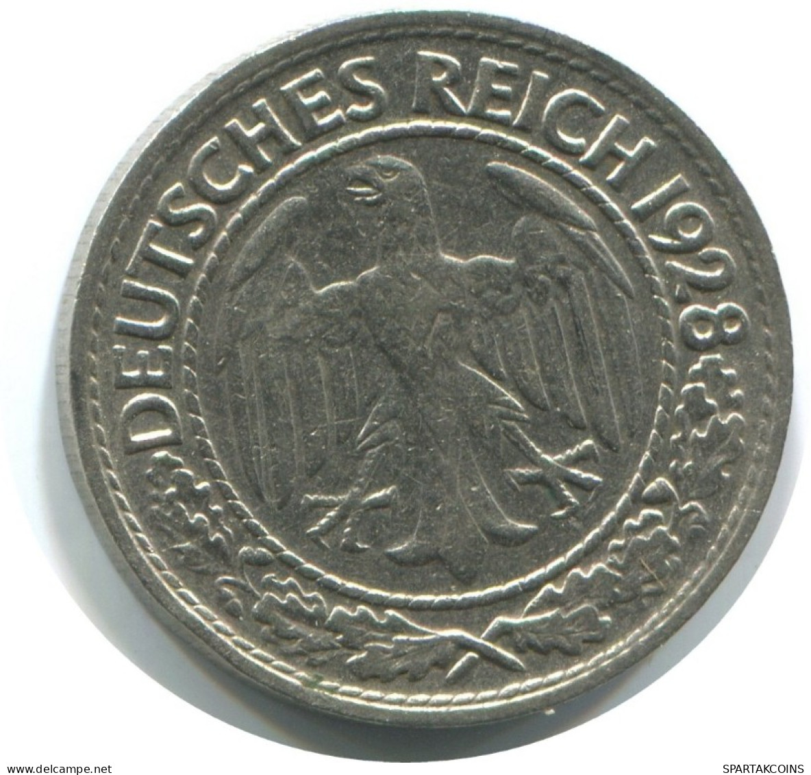 50 REICHSPFENNIG 1928 D DEUTSCHLAND Münze GERMANY #AD725.9.D.A - 50 Renten- & 50 Reichspfennig