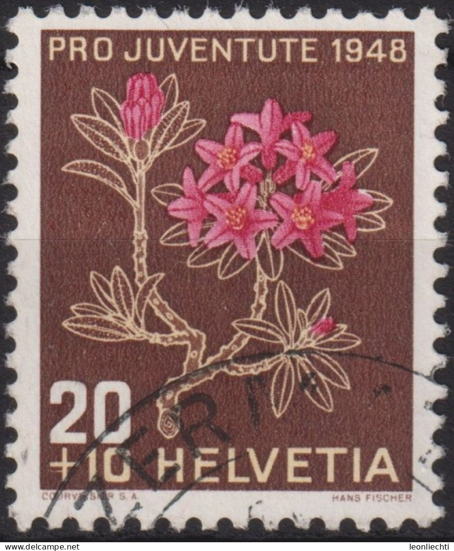 1948 Schweiz Pro Juventute ° Mi:CH 516, Yt:CH 469, Zum:CH J127, Alpenrose - Oblitérés