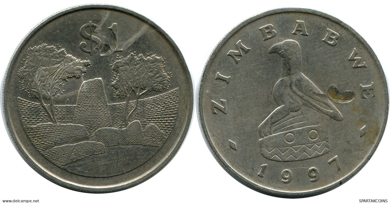 1 DOLLAR 1997 SIMBABWE ZIMBABWE Münze #AP970.D.A - Simbabwe