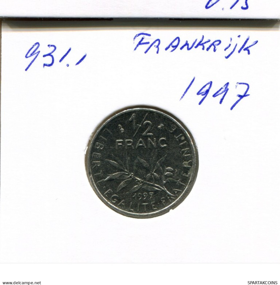 1/2 FRANC 1997 FRANCIA FRANCE Moneda #AN258.E.A - 1/2 Franc