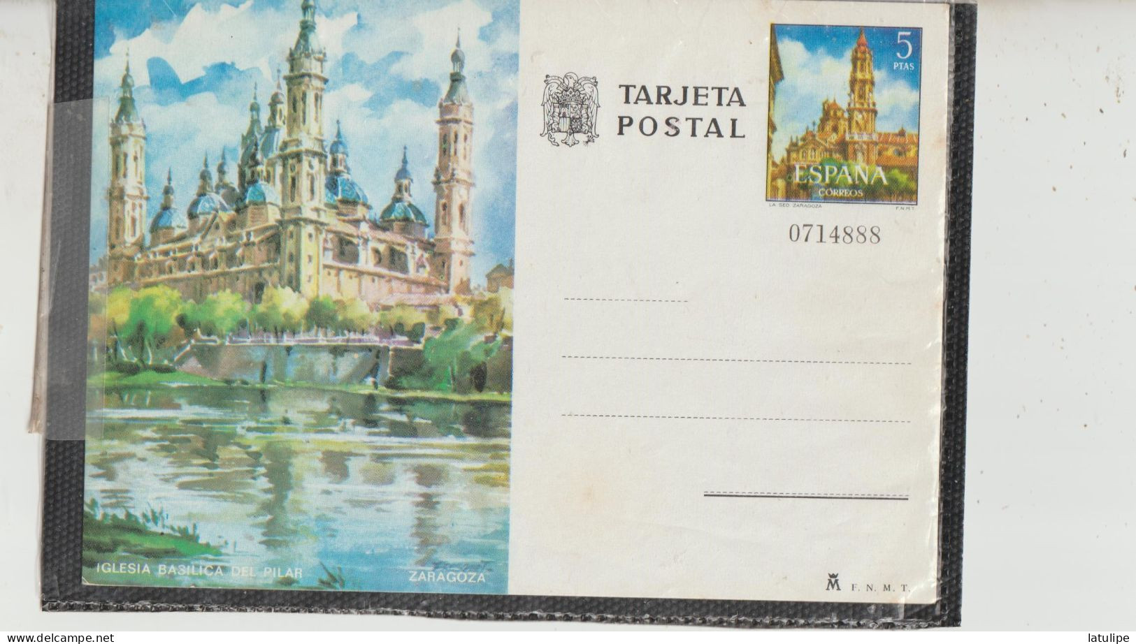 Tarjeta Postal De Zaragoza_ Iglesias Basilica Del Pilar  5 Ptas  Neuve - Zaragoza