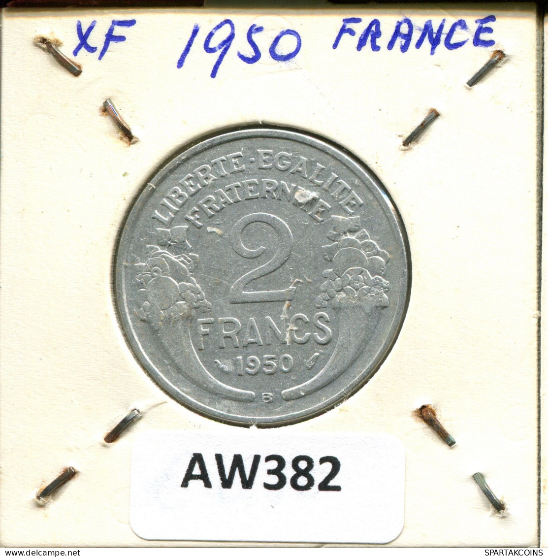 2 FRANCS 1950 FRANCE Pièce #AW382.F.A - 2 Francs