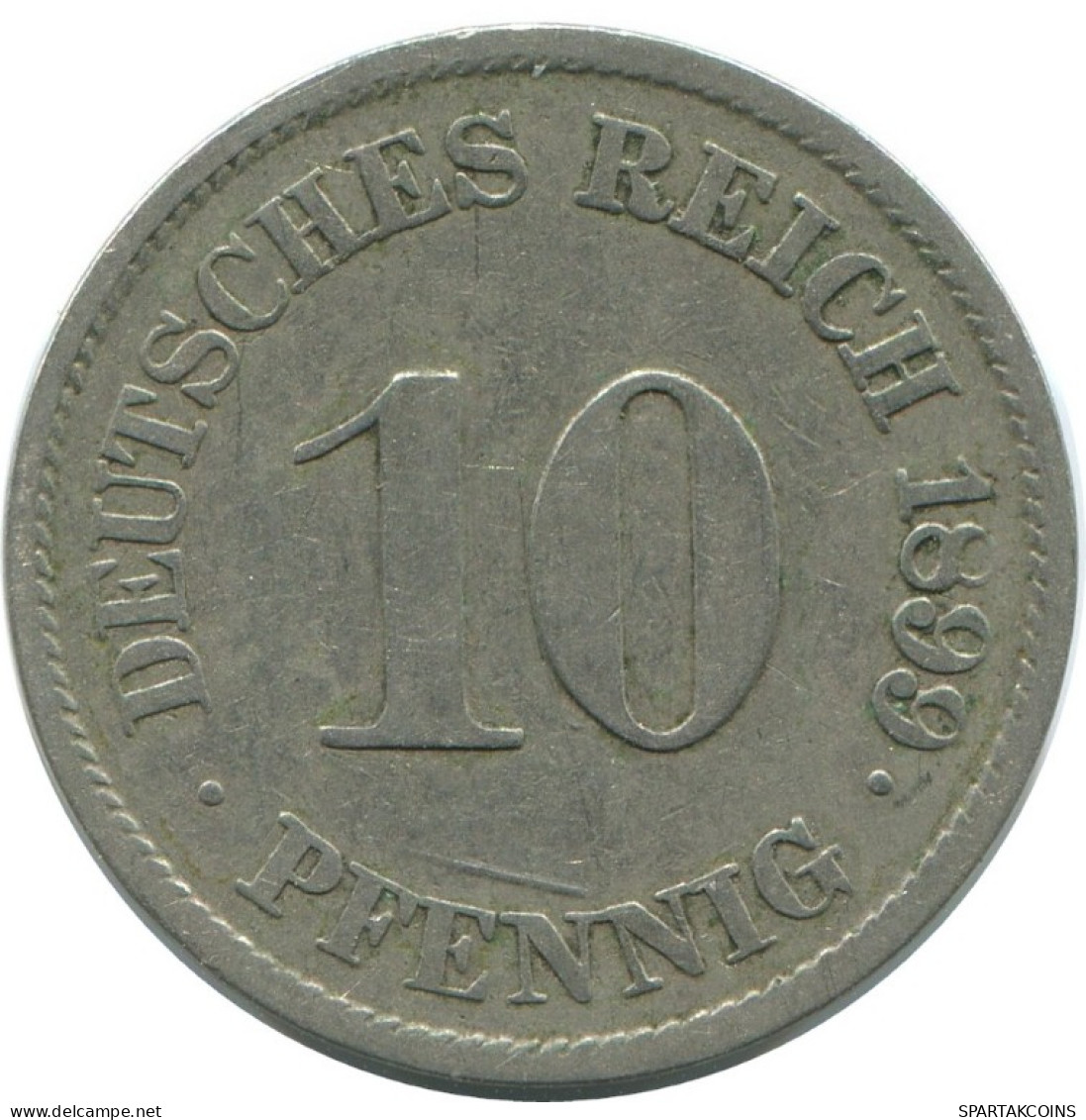 10 PFENNIG 1899 J ALEMANIA Moneda GERMANY #AE473.E.A - 10 Pfennig