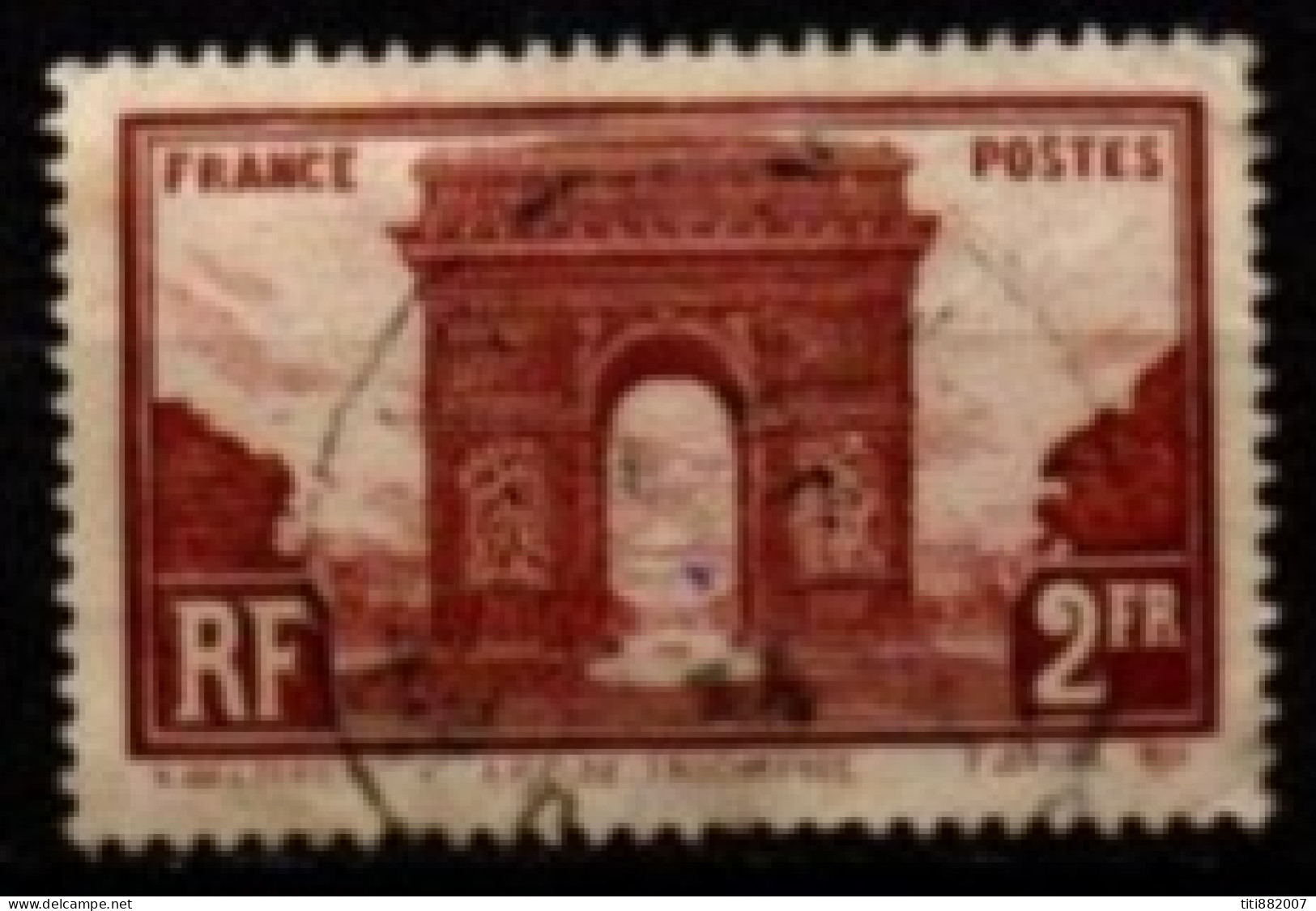 FRANCE    -   1929 .   Y&T N° 258 Oblitéré .  Arc De Triomphe - Gebraucht